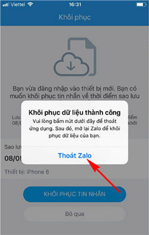Cách khôi phục lấy lại tin nhắn zalo khi đổi điện thoại iPhone