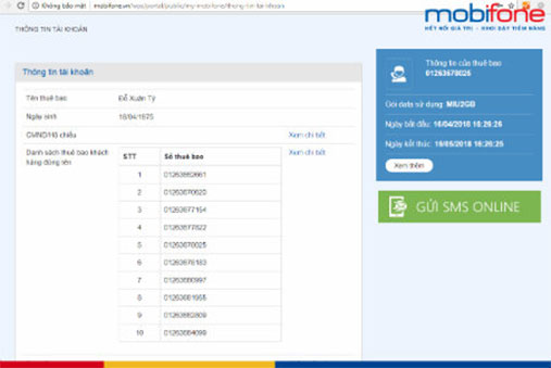 Cách kiểm tra cmnd đã đăng ký bao nhiêu số thuê bao mobifone