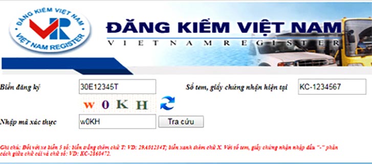 Cục đăng kiểm Việt Nam tra cứu biển số xe phạt nguội online